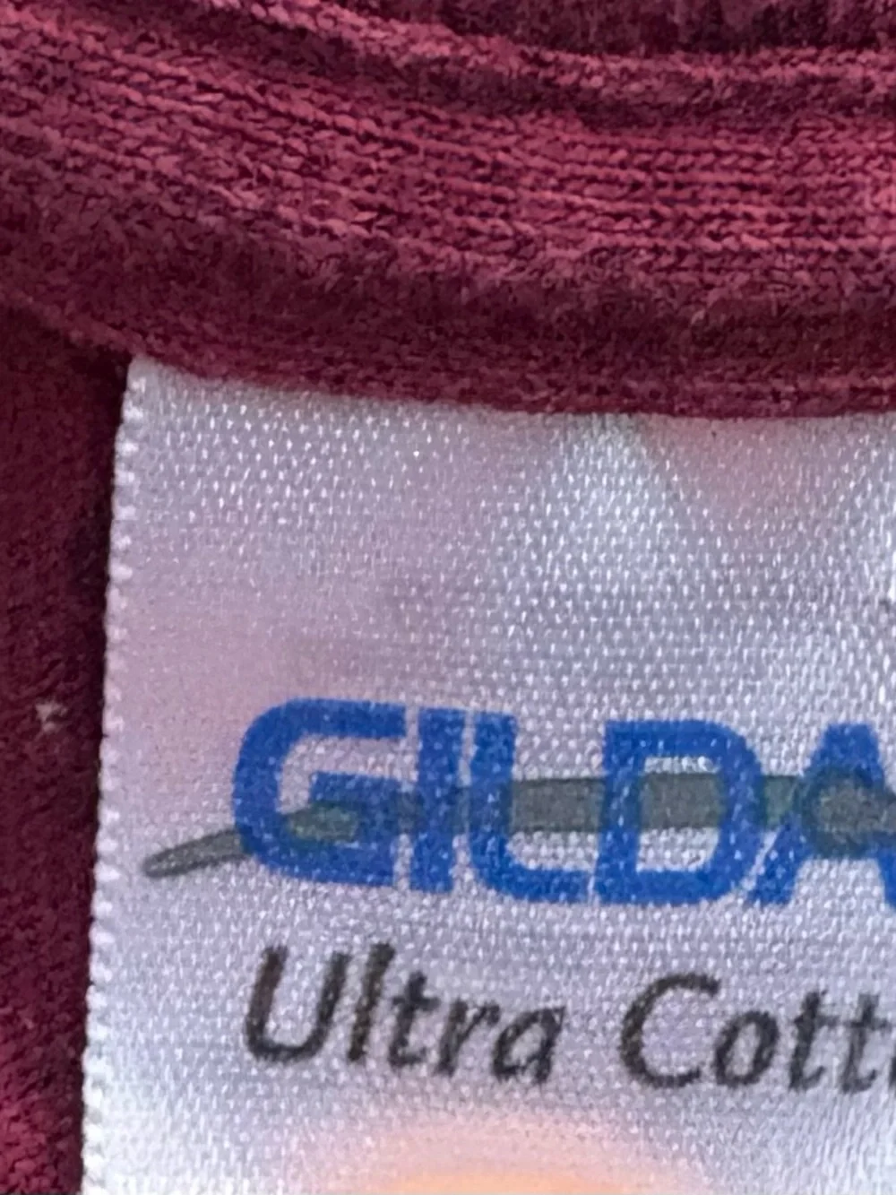 Gildan Texas A&M Long Sleeve Tee in Maroon with Teal Lettering